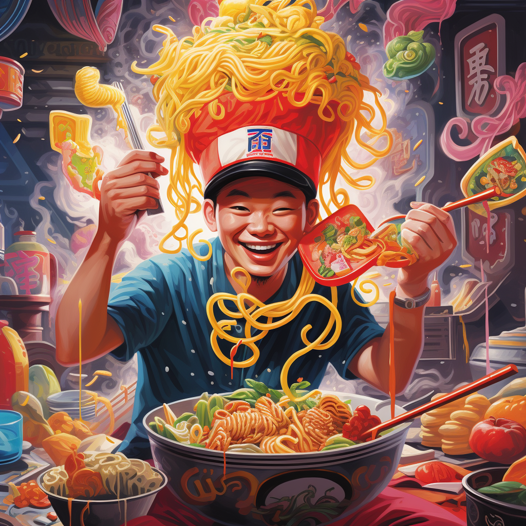 Tammy83_A_proud_individual_wearing_a_chefs_hat_holding_up_a_bow_500eac21-b327-4cc0-9455-c1fdd8b32d6a